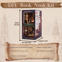 Rose Detective Agency with Dust Cover - 3D Miniature Scene