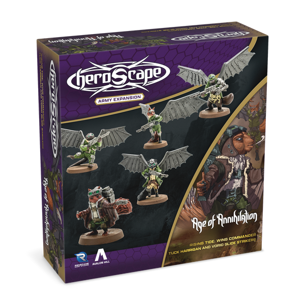 Heroscape: Rising Tide – Wing Commander Tuck Harrigan & Vorid Glidestrikers Army Expansion - Wave 4